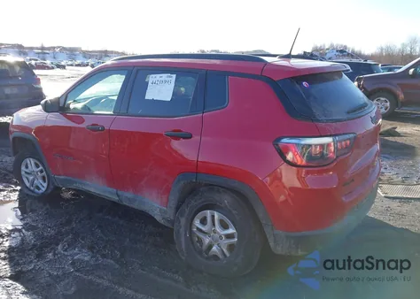 2018 Jeep Compass Sport 4X4 z USA, uszkodzony, nr VIN 3C4NJDAB0JT191059